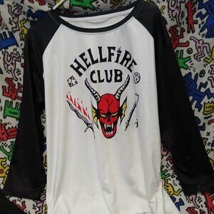 Stranger Things' Hellfire Club 3/4 sleeve unisex jersey/shirt, XXL